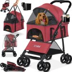 Poussette pour chien 2en1 buggy pour chien bo�te pour chien sac de transport pliable pliable jusqu'� ...