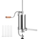 Poussoir  saucisse verticale manuel en acier inoxydable, machine  saucisse professionnelle avec 4 tubes ...