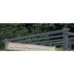 Poutre ronde de rechange pour pergola 3x4 m 19 mm longueur 367 cm en aluminium
