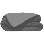 Poyet - motte - hudson couette legere microfibre 200g / m2 220x240cm acier + argent