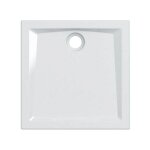 Receveur de douche carr� 80x80x6 cm blanc brillant en gr�s porcelain� - geberit - blanc