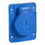 Schneider electric - pratika - socle de prise nf 65x85mm - 2p + t 10 - 16 a - ip54 - connex. arr. - bleu ... Schneider electric - pratika - socle de prise nf 65x85mm - 2p + t 10 - 16 a - ip54 - connex. arr. - bleu ...