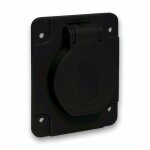 Schneider electric - pratika socle de prise nf 65x85mm 2p + t 10 - 16 a ip54 connex. arr. noir schneider ...