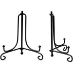 Pr�sentoir de fer, 2 pcs support de plaque de fer noir pour photos cadres plaque fer plaque support de ...