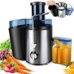 Presse - agrumes 1000 w pour jus de fruits et lgumes entiers, acier inoxydable, capacit 500 ml, 2 vitesses ...