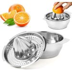 Presse agrumes manuel en inox, presse citron manuel, diam�tre 13, 8 cm, compatible lave - vaisselle, ...