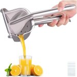 Presse - agrumes manuel robuste en acier inoxydable pour orange, citron vert, pamplemousse - livr avec ...