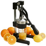 Presse - agrumes relaxdays, manuelle, fonte et acier inoxydable, h x l x p 39, 5 x 18, 5 x 27, 5 cm, ...