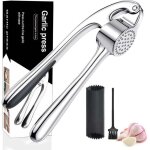 Presse - ail inox de cuisine professionnelle, ecrase ail, broyeur d'ail, hachoir  ail convivial, facile ...