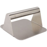 Presse � burgers en acier inoxydable - r�glable et antiadh�sive - pour viandes et l�gumes - 14. 3x14x7. ...