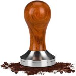 Presse - caf� 51 mm en acier inoxydable 304, presse - expresso avec poign�e en bois de noyer, pour porte ...