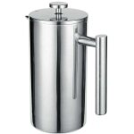 Presse fran�aise en acier inoxydable 1 litre (5 tasses) cafeti�re thermos double , xu, paroi isol�e presse ...