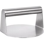 Presse � hamburgers ronde en acier inoxydable ? smash burger � 14 cm
