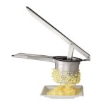 Presse puree et presse puree en acier inoxydable argente Presse puree et presse puree en acier inoxydable argente