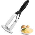 Presse - pur�e de pommes de terre en acier inoxydable, professionnel presse puree manuel avec antid�rapant ...
