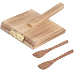 Presse � tortilla en bois multifonction - poign�e antid�rapante et travail soign� pour p�te