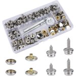 Pression bouton fixation, bateau coque snap bouton fermeture kit avec 3pcs outil de fixation mtal rivet ...