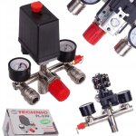 Pressostat pour compresseur 230 v, pressostat avec r�ducteur et manom�tre