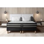Prestige literie - ensemble matelas sommier exclusive 200 x 200 cm - couleur : noir