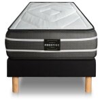 Prestige literie - ensemble matelas sommier exclusive 90 x 190 cm - couleur : noir Prestige literie - ensemble matelas sommier exclusive 90 x 190 cm - couleur : noir