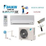 Daikin - pret a poser climatisation 2000w r32 reversible ftxf20b + kit de pose 12 metres + support mural ...