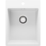 Primagran - evier cuisine en granit 38x50cm, lavabo 1 bac + kit de vidage, vier  encastrer au meuble ...