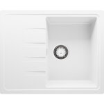 Primagran - evier cuisine en granit 62x50cm, lavabo 1 bac + kit de vidage, vier  encastrer au meuble ...