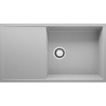 Primagran - evier cuisine en granit 90x50cm, lavabo 1 bac + kit de vidage, Évier à encastrer au meuble ... Primagran - evier cuisine en granit 90x50cm, lavabo 1 bac + kit de vidage, Évier à encastrer au meuble ...
