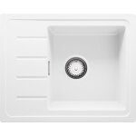 Primagran - evier cuisine en granit 55x44cm, lavabo 1 bac + kit de vidage, �vier � encastrer au meuble ...