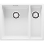 Primagran - evier sous plan 56x47cm, evier en granit 1, 5 bacs + kit de vidage, �vier au meuble 60cm ...