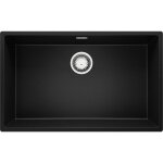 Primagran - evier sous plan 76x47cm, evier en granit 1 bac + kit de vidage, �vier au meuble 80cm - london, ...