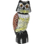Primematik - hibou pouvantail avec yeux rflchissants 40cm femelle
