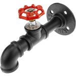 Primematik - portemanteau et porte - serviettes en acier avec 1 crochet. cintre avec robinet et tube ...