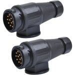 Aiperq - prise 13 broches, 12v 13 ples remorque caravane connecteur de cblage lectrique adaptateur ...