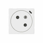 Prise de courant 2p + t mosaic link 2m fb blanc surface a voyant (077125l)