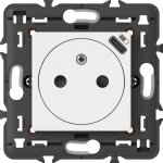 Prise 2p + t fr usb c bl + sup -