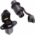 Prise 3 broches agricole male et prise 3 broches agricole femelle, 12v prise 3 plots pour vhicules agricole ...