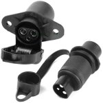 Prise 3 broches agricole male et prise 3 broches agricole femelle, 12v prise 3 plots pour v�hicules agricole ...