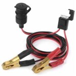 Prise allume - cigare de voiture femelle 12v 24v a la batterie pinces crocodile connecteur 2ft cable ...