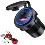 Prise de chargeur voiture usb qc3. 0 et pd type - c avec led interrupteur Étanche pour 12v - 24v voitures ... Prise de chargeur voiture usb qc3. 0 et pd type - c avec led interrupteur Étanche pour 12v - 24v voitures ...