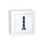 Schneider electric - prise conjoncteur telephonique 8 plots saillie blanc polaire complete avec cadre ...