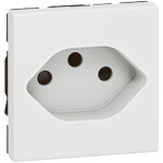 Prise de courant 2p + t type 13 standard suisse mosaic 2 modules blanc legrand 077506