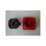 Legrand - prise de courant 2p + t  dtrompage rouge 16a 250v composable sans cadre pour pose en saillie ...