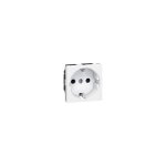 Prise de courant 2p + t � puits germanique sp�ciale 4mm2 et repiquage mosaic 2 modules avec bornes � ...