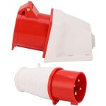 Prise de courant 4 broches 32a, connecteur d'alimentation triphas�, prise industrielle �tanche mont�e ...