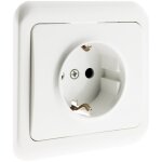 Prise encastrée schuko 10 / 16a - blanc - antaria - zenitech Prise encastrée schuko 10 / 16a - blanc - antaria - zenitech