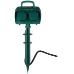 Adaptateurs et douilles 4 voies douilles pour piquets de jardin ip44 vert fil de 3m