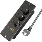 Prise murale encastrable - mod�le standard europ�en noir