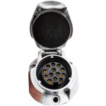 Prise de remorque  13 broches, connecteur femelle de remorque en alliage d'aluminium 12v pour caravanes ...