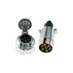 Prise remorque 7 broches mle mtal et prise remorque 7 broches femelle mtal, 12v adaptateur prise pour ...